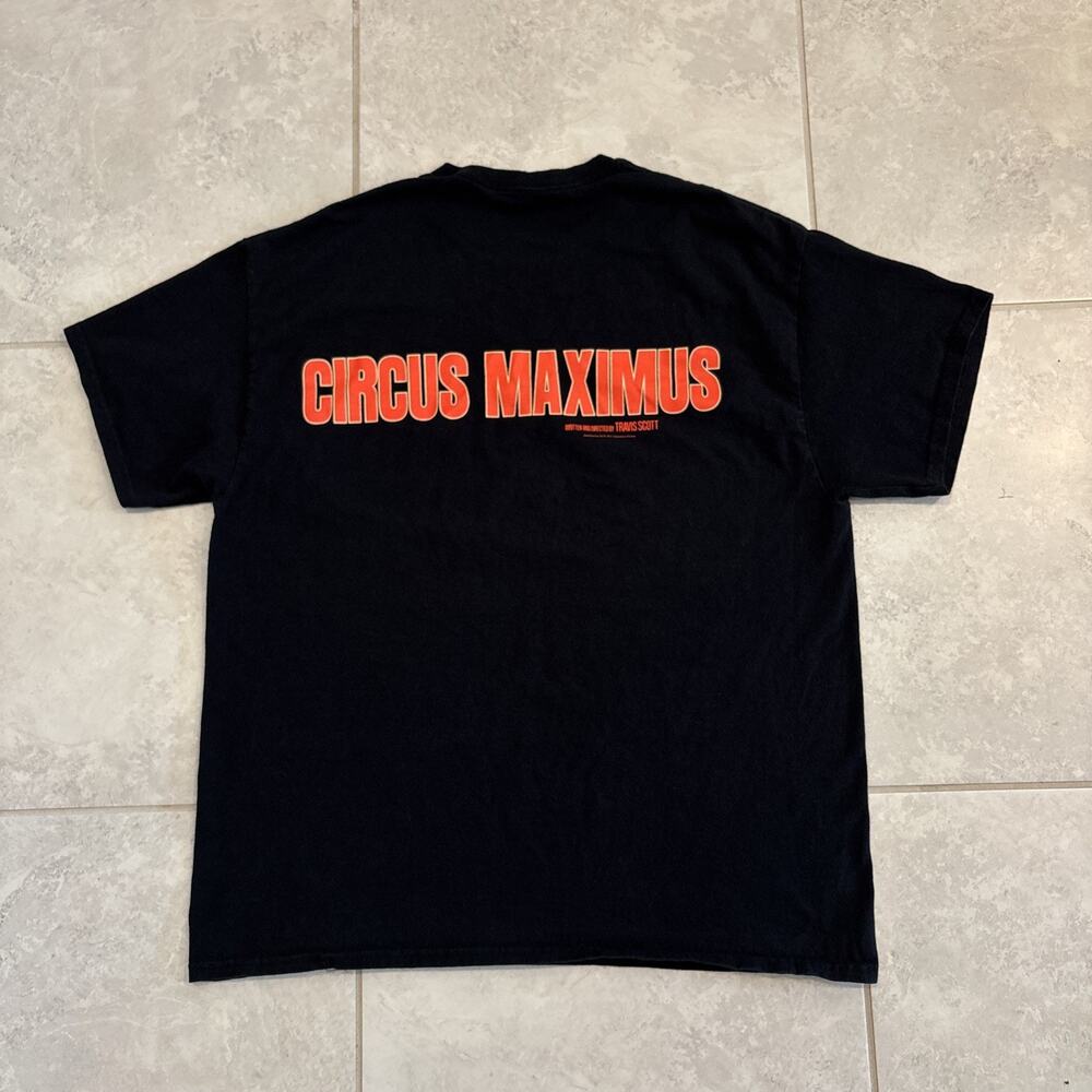 Travis Scott Circus Maximus Shirt Mens Sz L Black Utopia Cactus Jack Graphic Tee